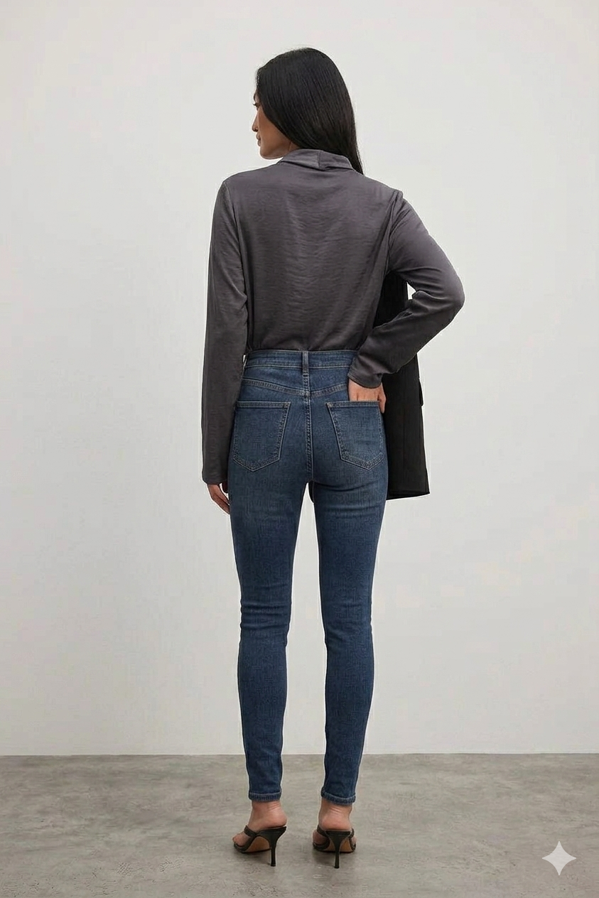 High-Waist Skinny Jeans