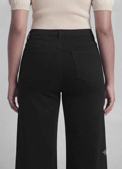 Premium Black High Waist Wide Leg