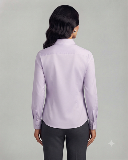 Lavender  Cotton Button Down Shirt