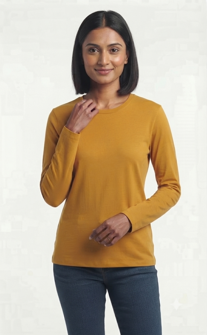 Premium Mustard  yellow Long Sleeve Tee