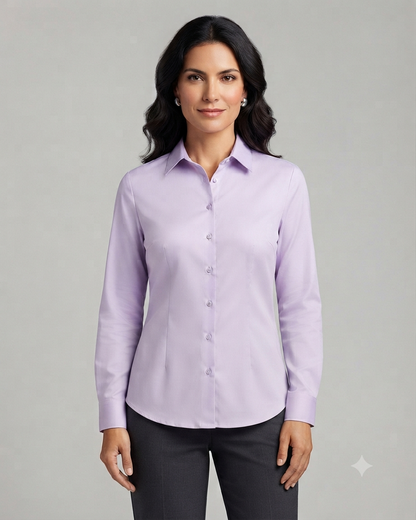 Lavender  Cotton Button Down Shirt