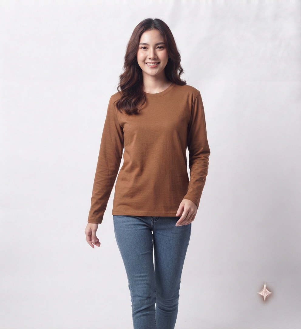 Premium Brown Long Sleeve Tee