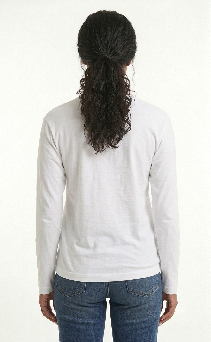 Premium White Long Sleeve Tee