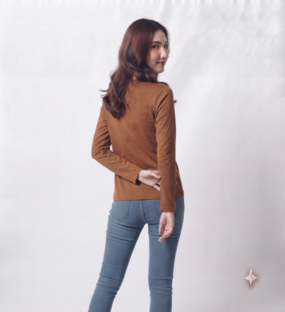 Premium Brown Long Sleeve Tee