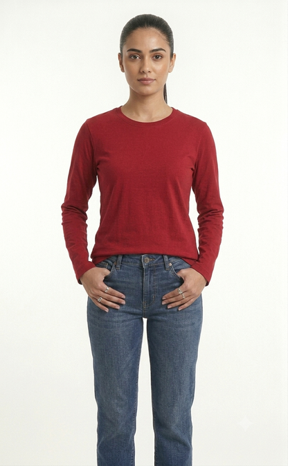 Premium Red Long Sleeve Tee