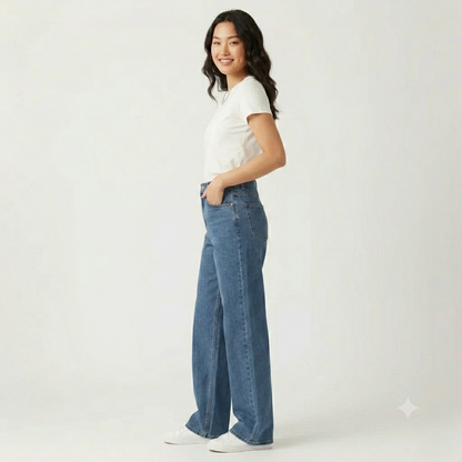 Mid Blue Wide Leg