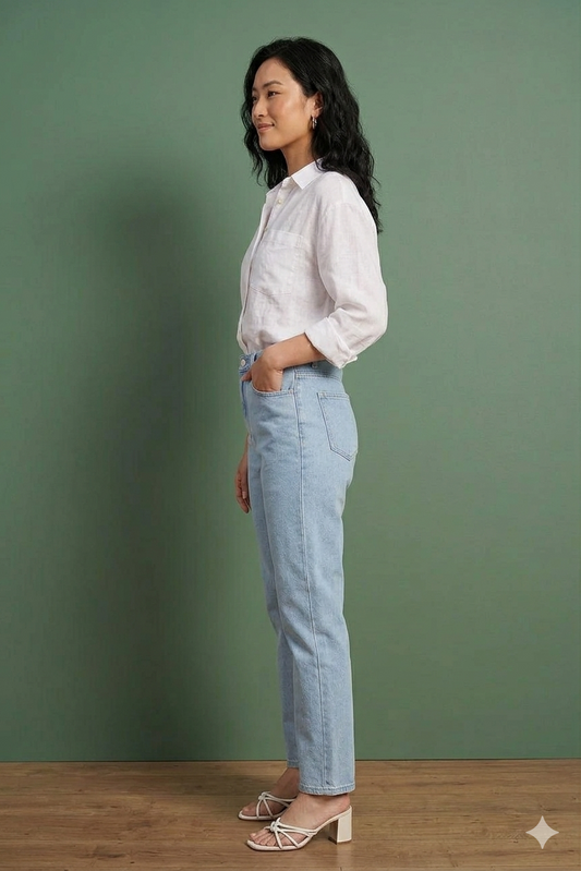 Light Blue Mid-Rise Vintage Fit Jeans