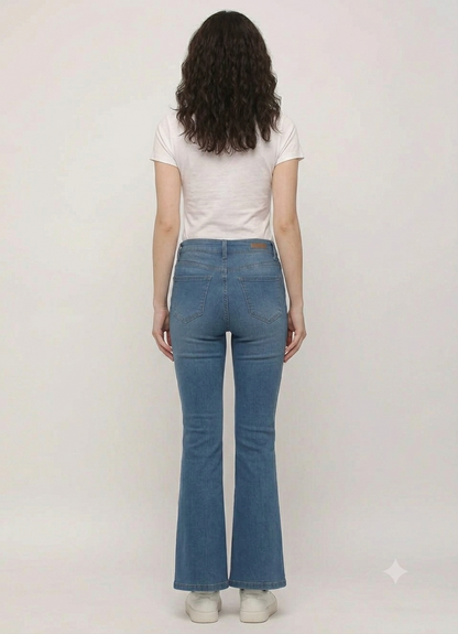 Dion Blue High Rise Flare Jeans