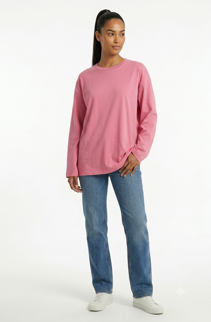 Premium Pink Long Sleeve Tee