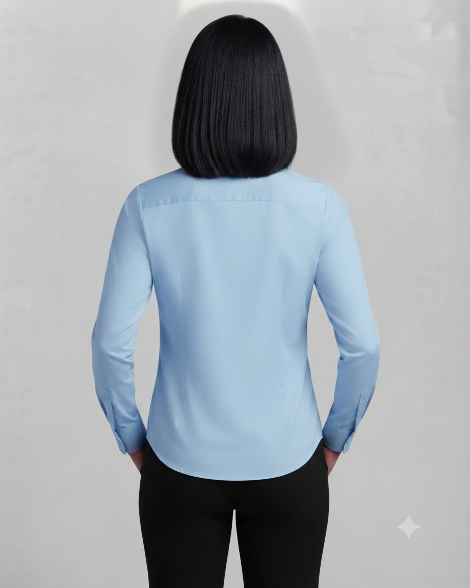 Sky Blue Cotton Button Down Shirt
