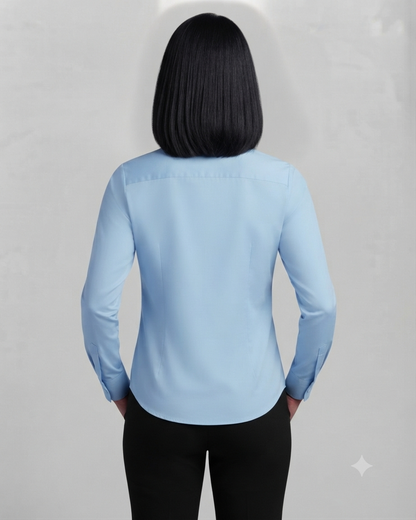 Sky Blue Cotton Button Down Shirt
