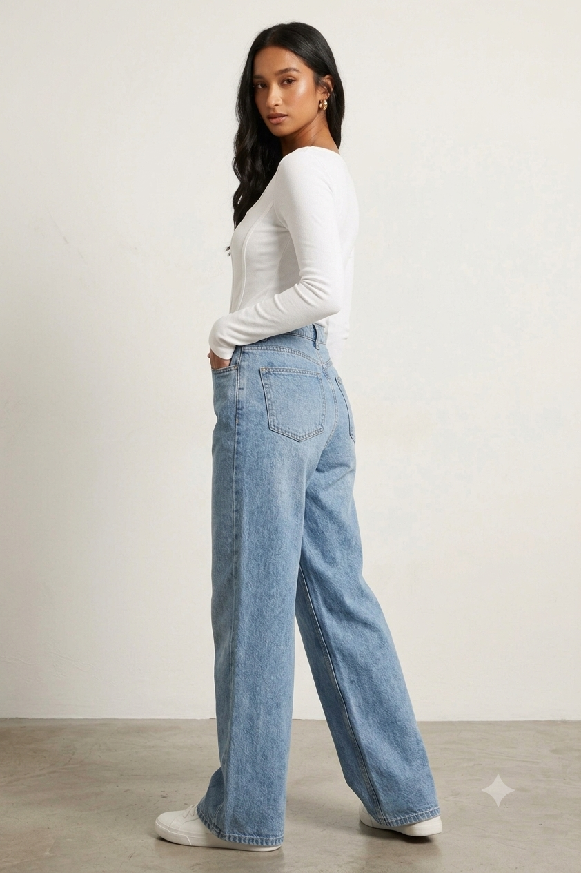 Pacific Sky High-Waisted Wide-Leg