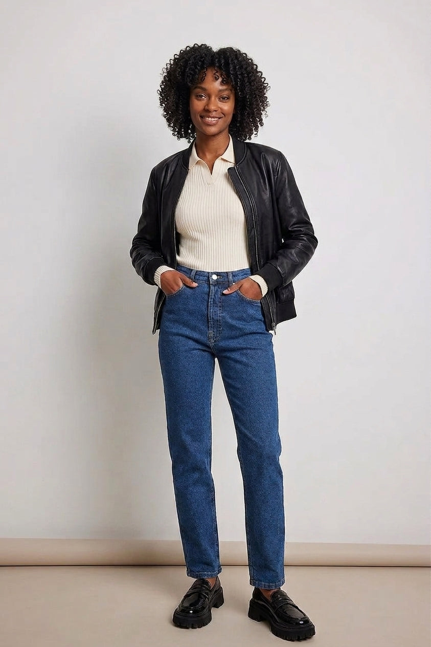 Straight High Waist Jeans