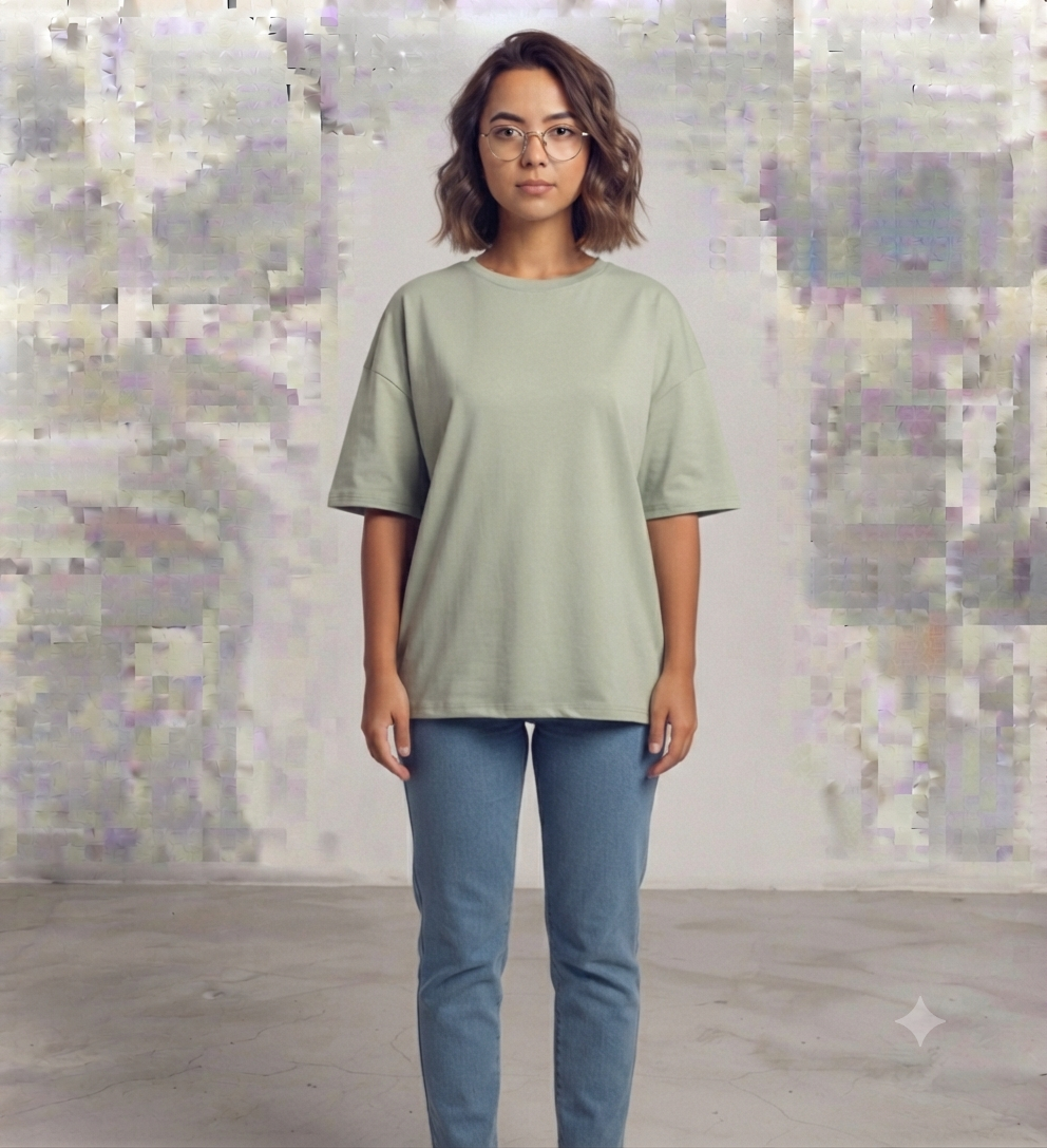 Light Green Drop Shoulder Tee