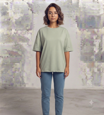 Light Green Drop Shoulder Tee