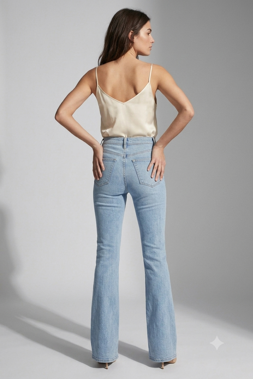 Ice Blue Bell Bottom