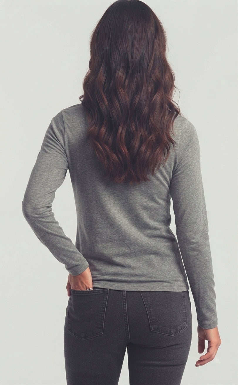 Premium Gray Long Sleeve Tee