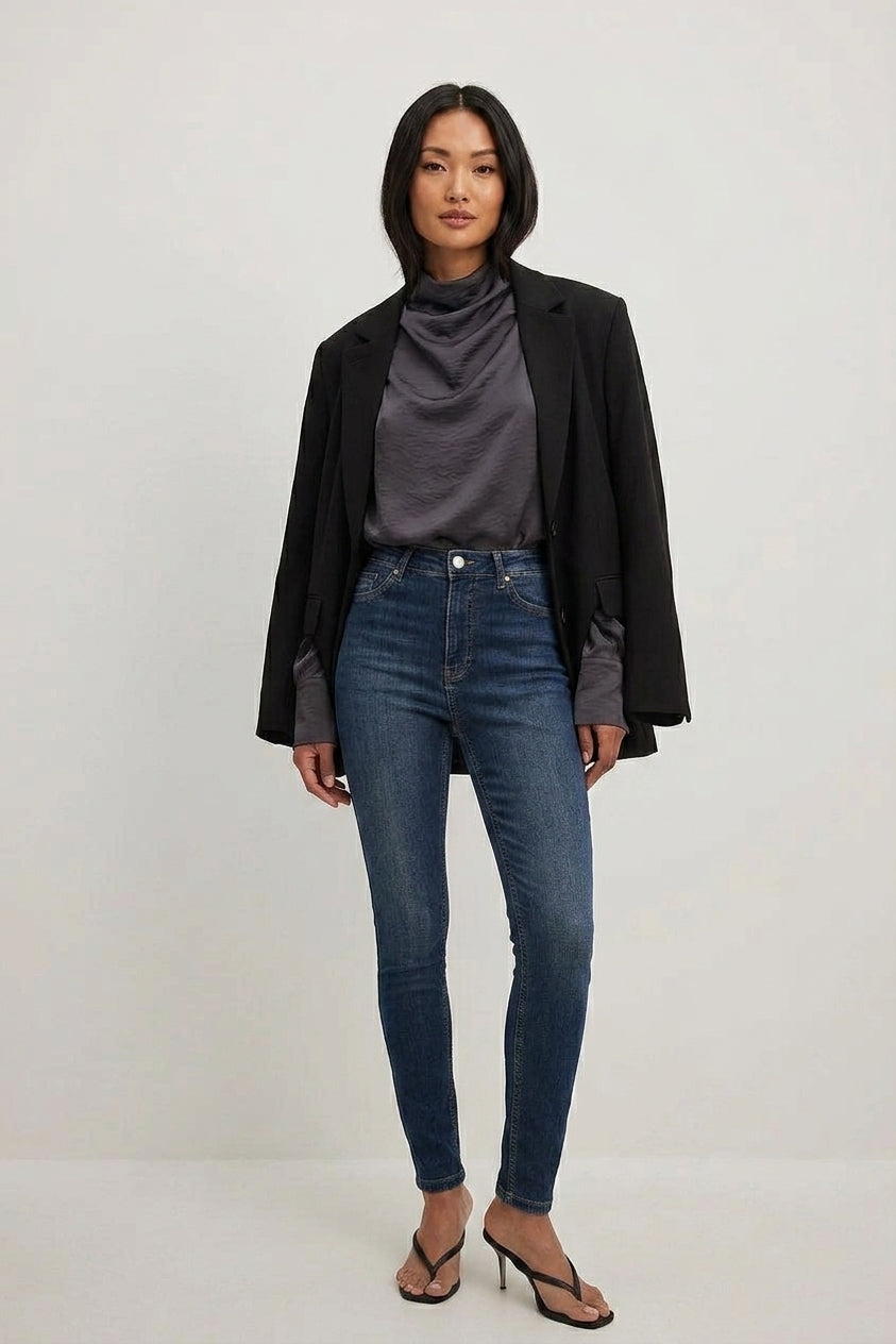 High-Waist Skinny Jeans