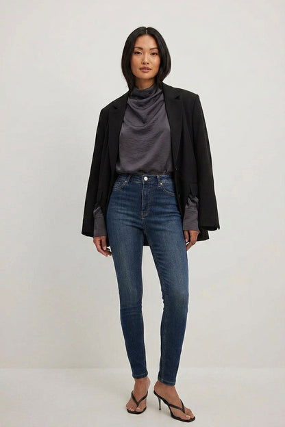 High-Waist Skinny Jeans