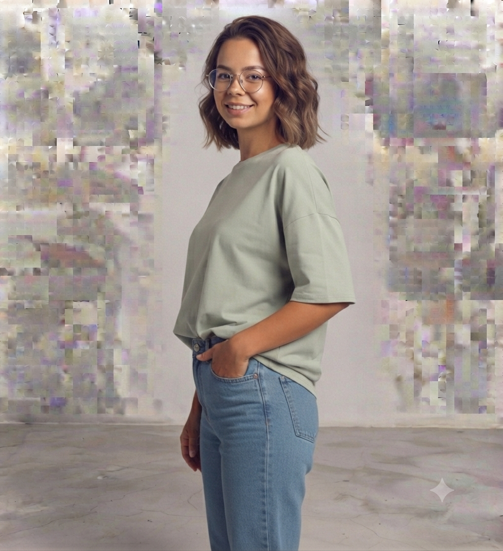 Light Green Drop Shoulder Tee