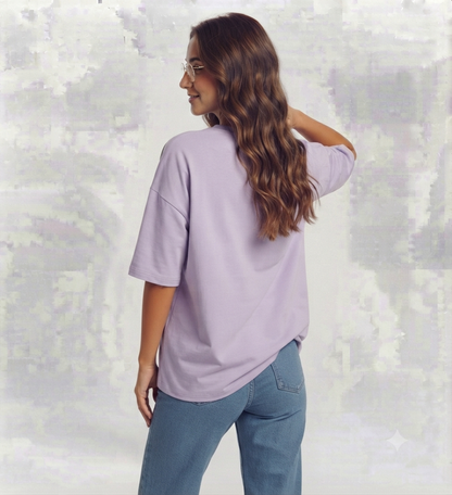 Light Purple Drop Shoulder Tee