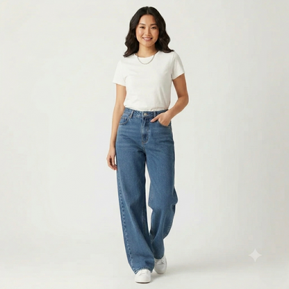 Mid Blue Wide Leg