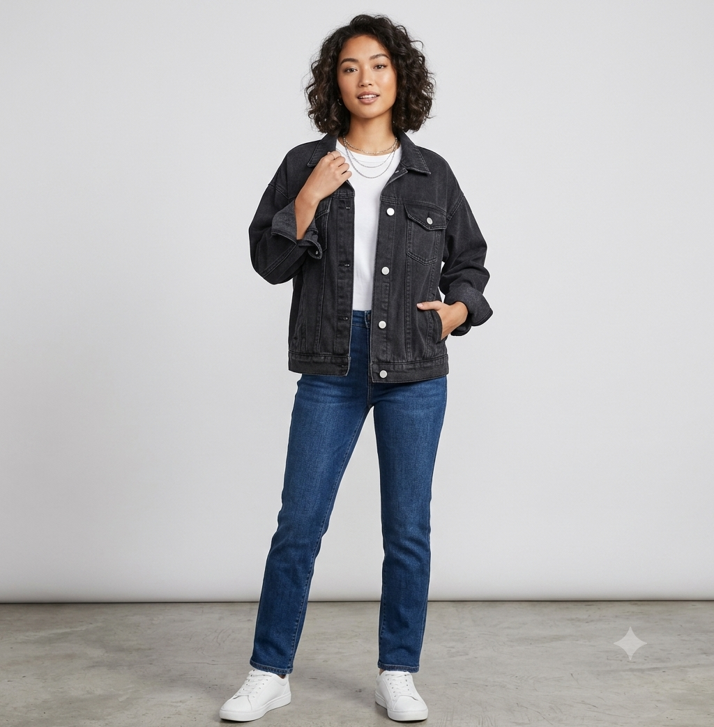 Black Trucker Jacket