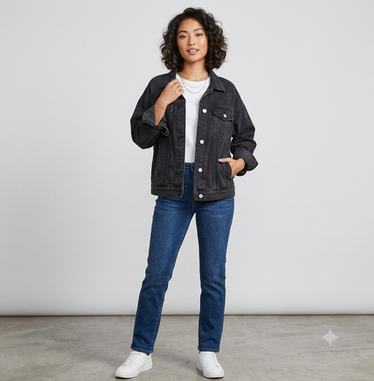 Black Trucker Jacket