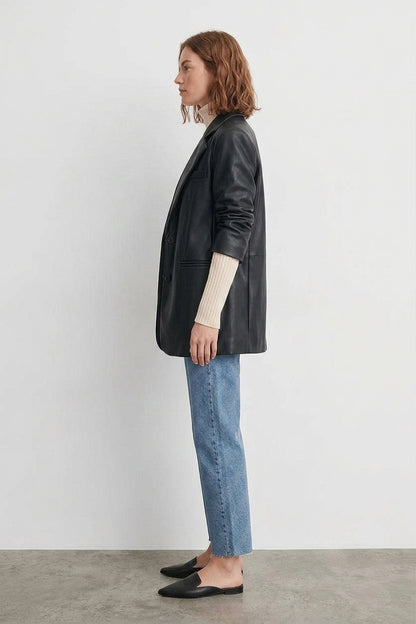High Waist Rigid Straight Jeans