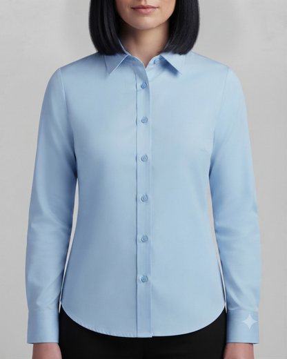 Sky Blue Cotton Button Down Shirt
