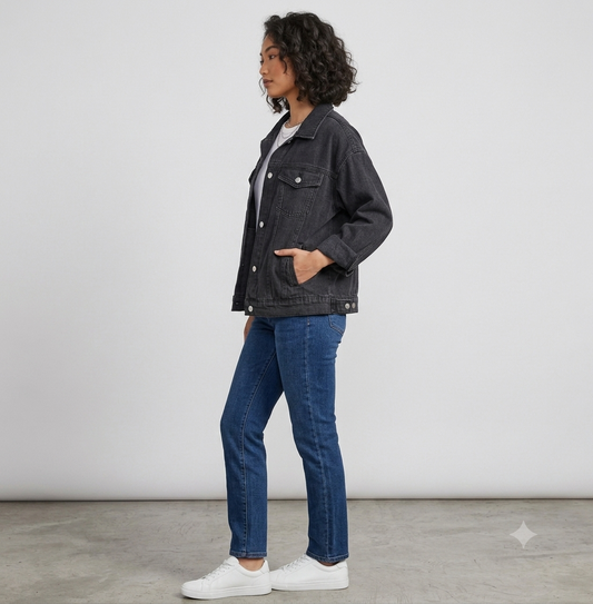 Black Trucker Jacket
