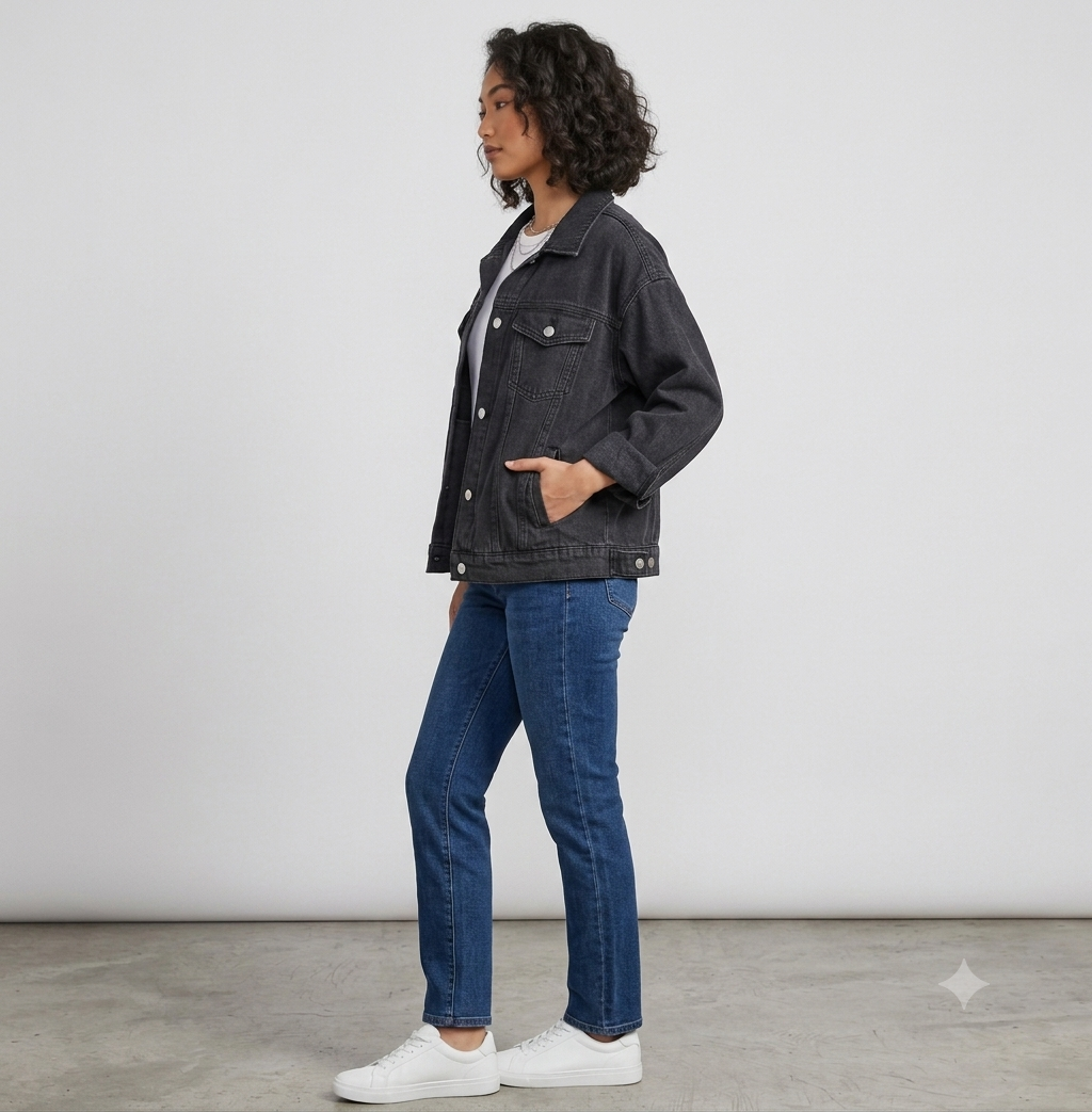 Black Trucker Jacket