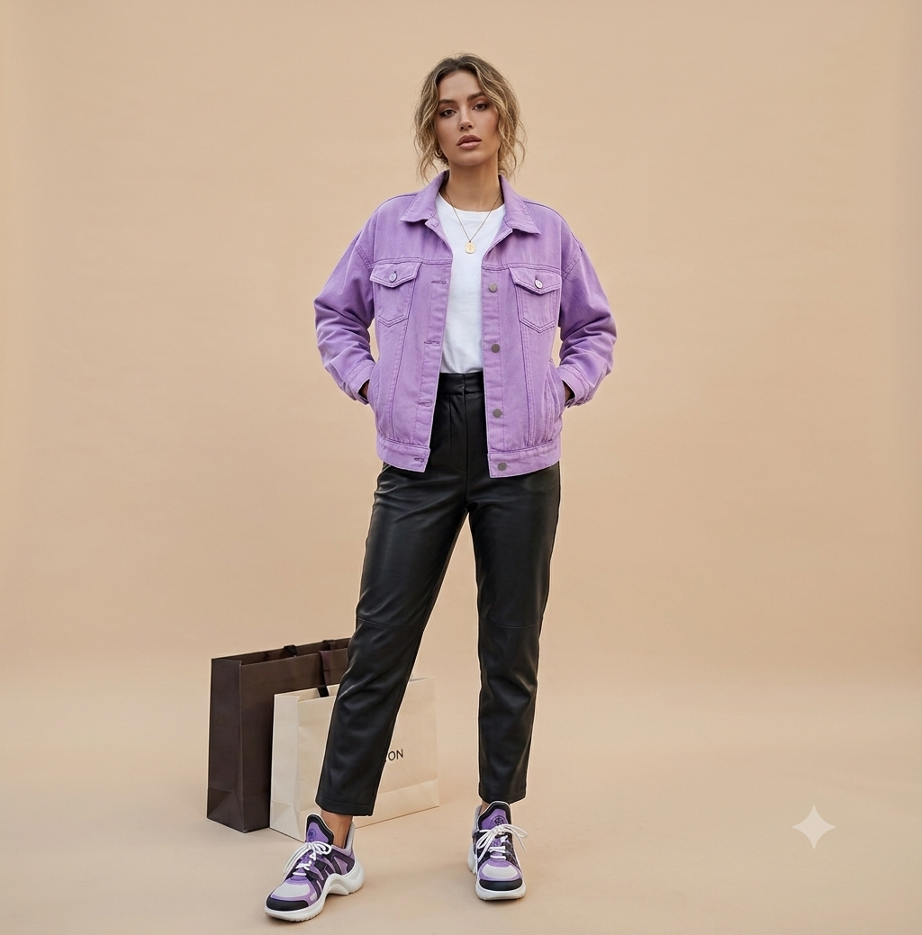Purple Denim Jacket