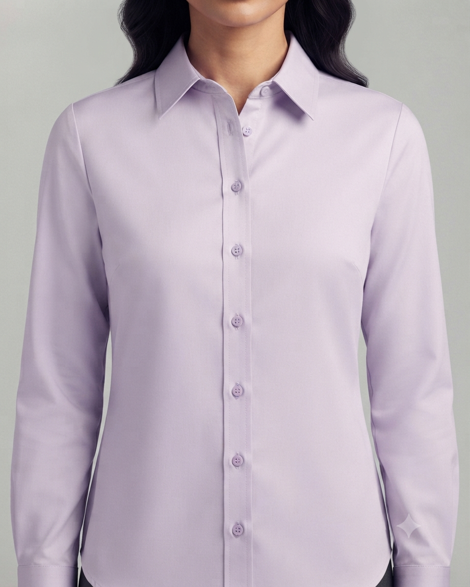 Lavender  Cotton Button Down Shirt