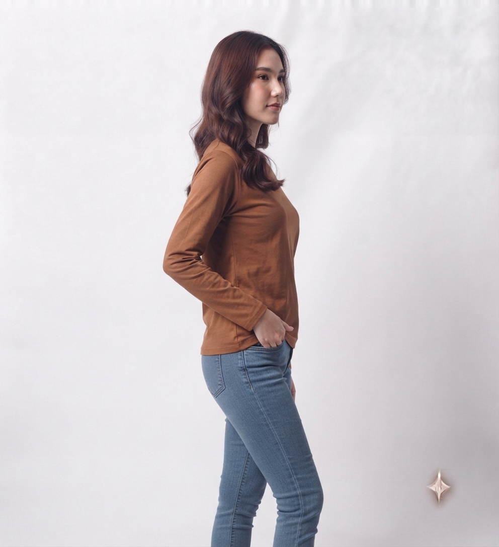 Premium Brown Long Sleeve Tee