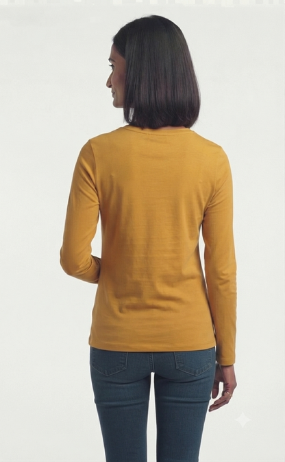 Premium Mustard  yellow Long Sleeve Tee