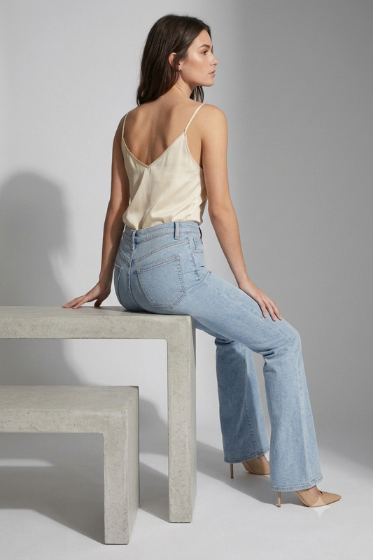 Ice Blue Bell Bottom