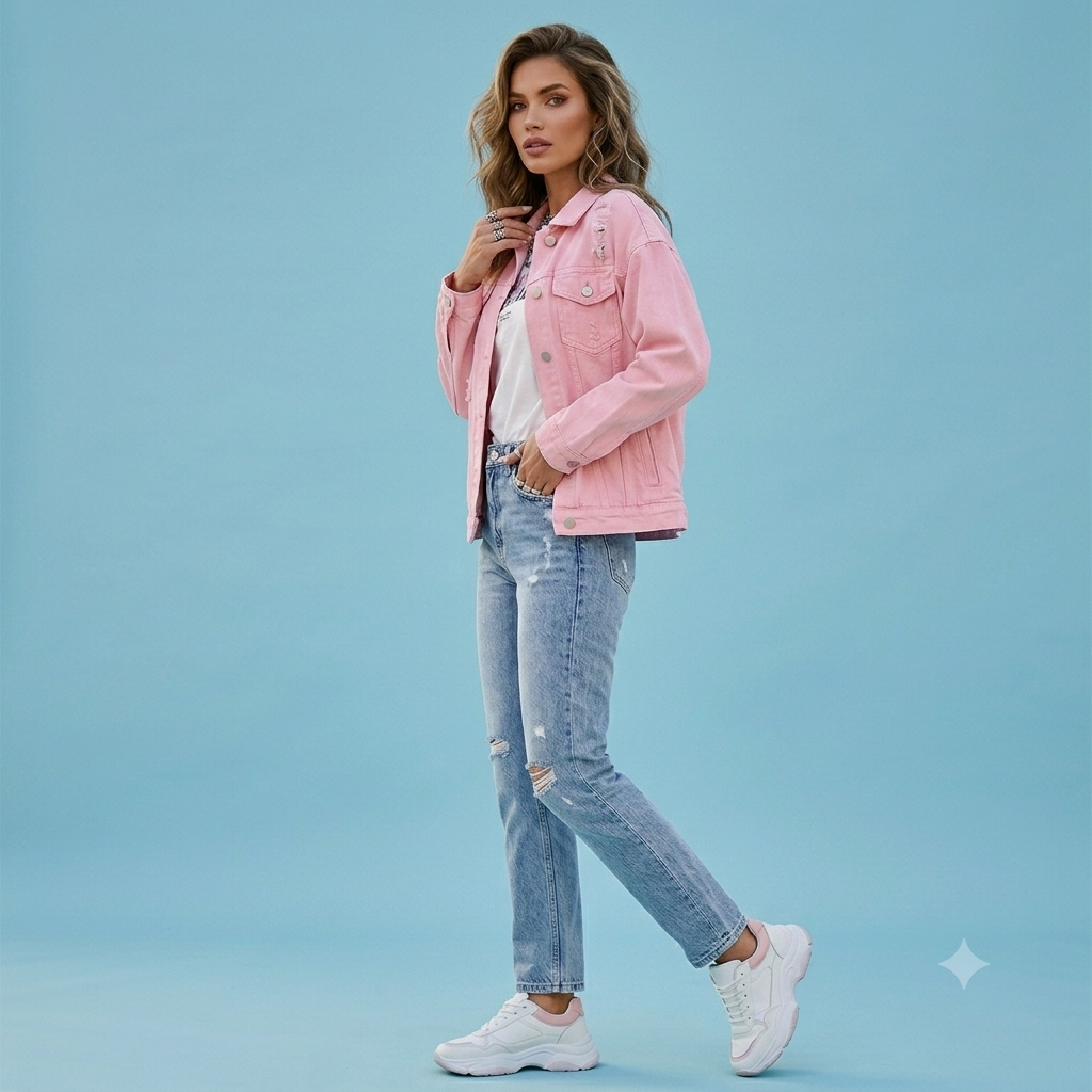 Pink Danim Jacket
