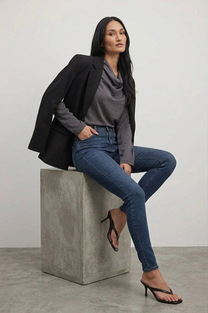High-Waist Skinny Jeans