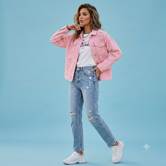 Pink Danim Jacket