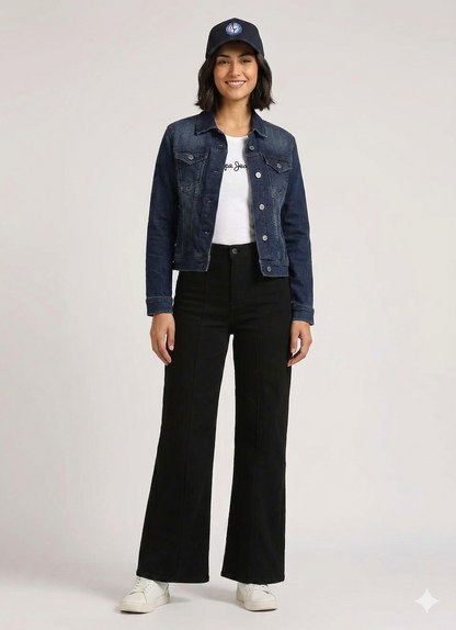 Hailey Black High Waist Loose Wide Leg