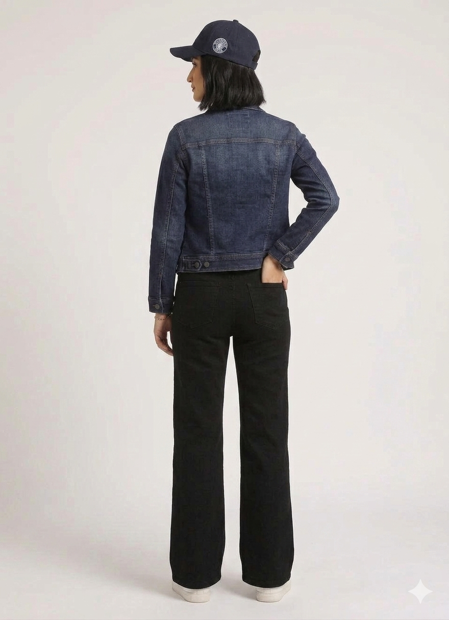 Hailey Black High Waist Loose Wide Leg