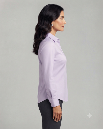 Lavender  Cotton Button Down Shirt