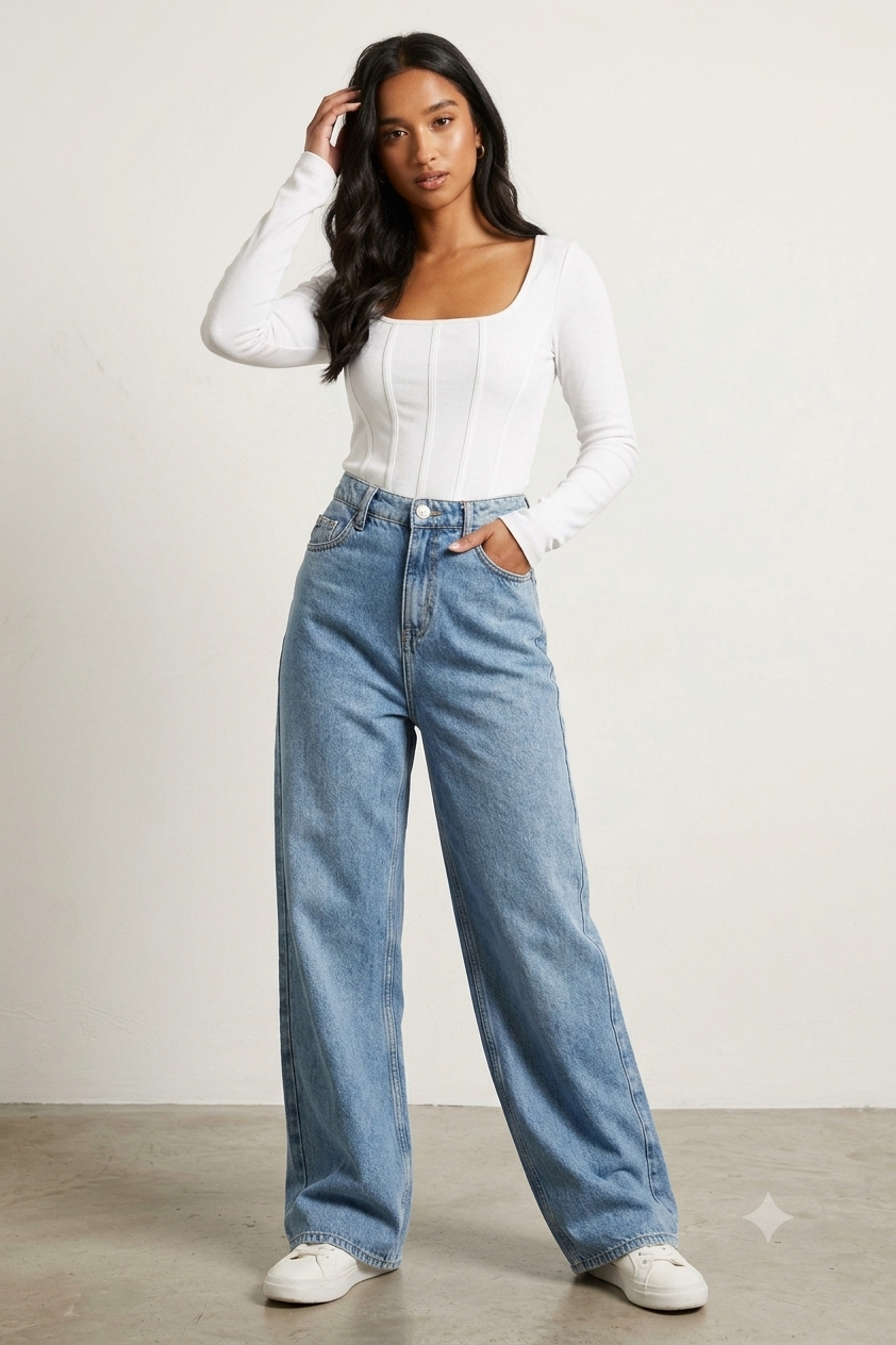 Pacific Sky High-Waisted Wide-Leg