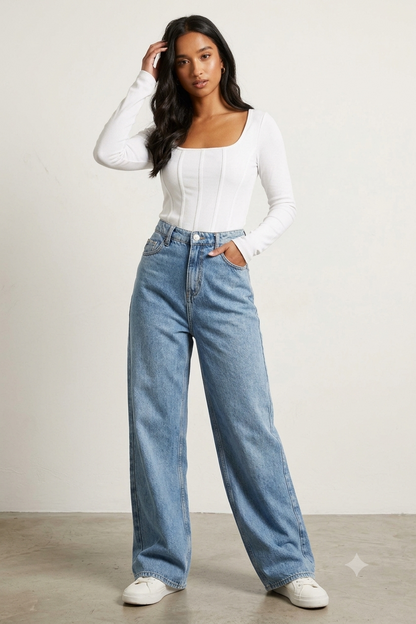Pacific Sky High-Waisted Wide-Leg