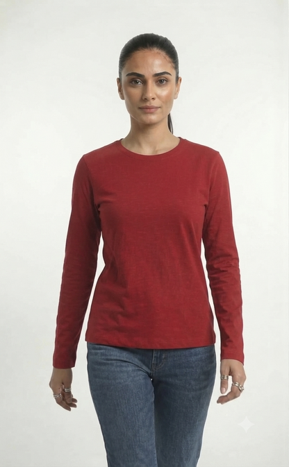 Premium Red Long Sleeve Tee
