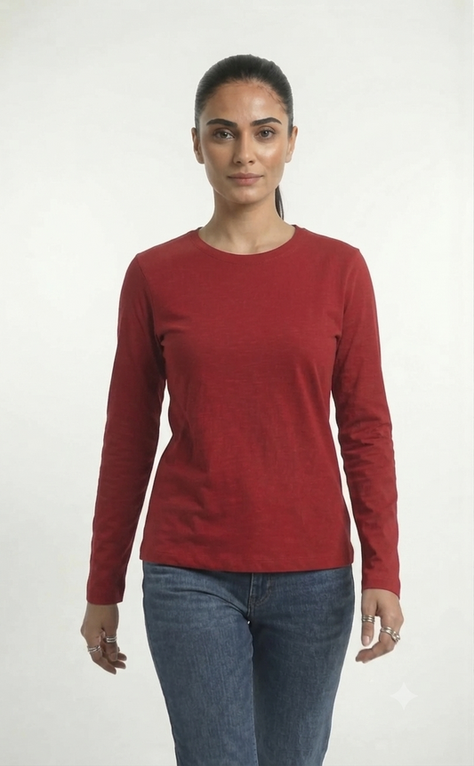 Premium Red Long Sleeve Tee