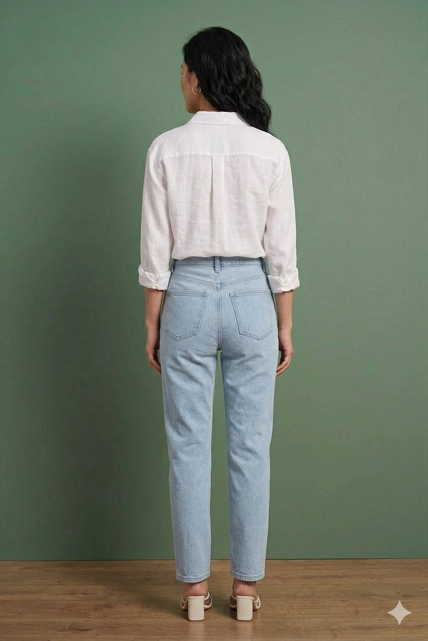 Light Blue Mid-Rise Vintage Fit Jeans