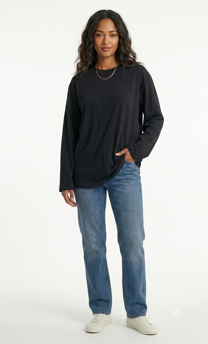 Premium Black Long Sleeve Tee