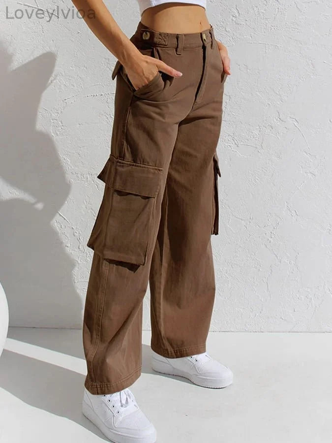 STREET WEAR LOOSE FITTING CARGO JEANS